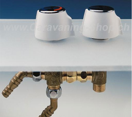 Duschmischbatterie mit Messingtülle weiß